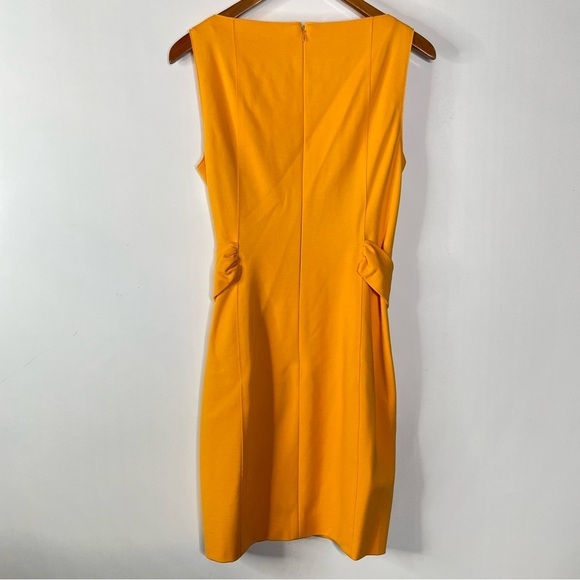 Akris Punto Cross Waist Knit Sheath Dress in Tangerine Size 10 - Picture 4 of 9